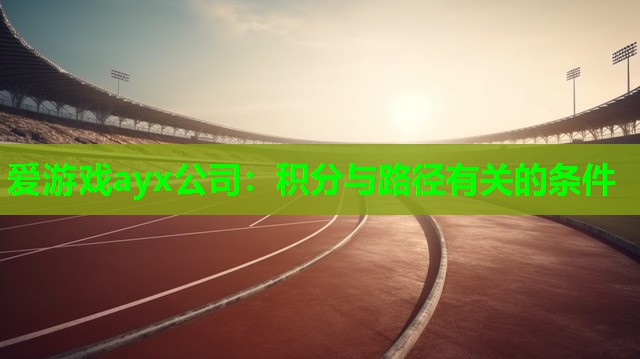 爱游戏ayx公司：积分与路径有关的条件