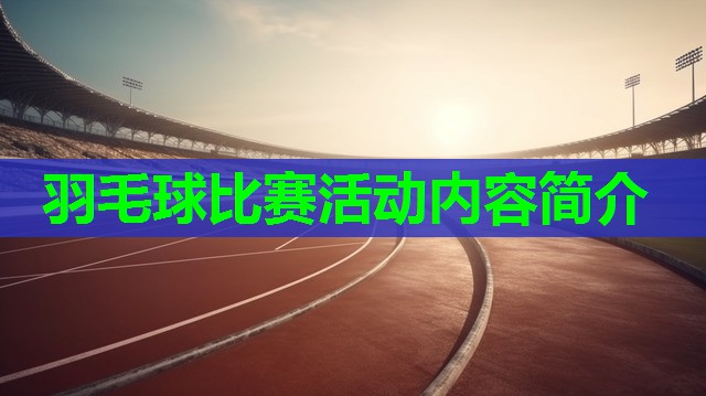 羽毛球比赛活动内容简介